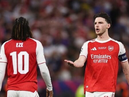 Arsenal Gagal Juara Liga Champions, Declan Rice Pasang Badan untuk Eze dan Gabriel