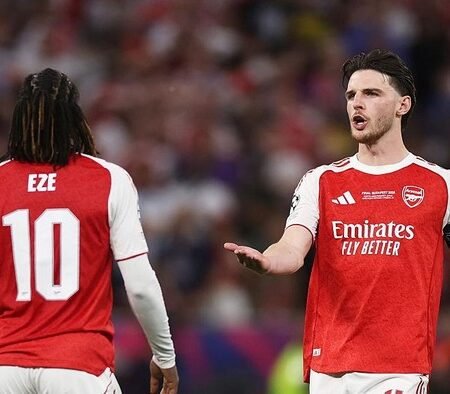 Arsenal Gagal Juara Liga Champions, Declan Rice Pasang Badan untuk Eze dan Gabriel